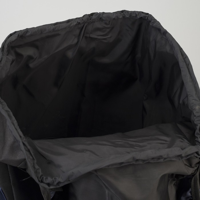 Рюкзак турист Экстрим, 33*16*57, отд на шнурке, 5 н/карманов, черный/темно-синий