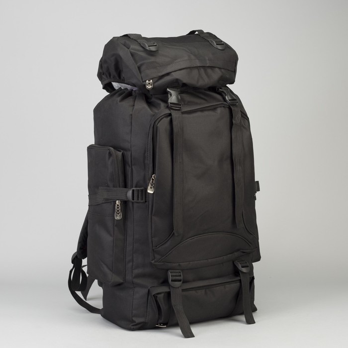 Рюкзак турист Спорт, 33*16*57, отд на шнурке, 5 н/карманов, черный