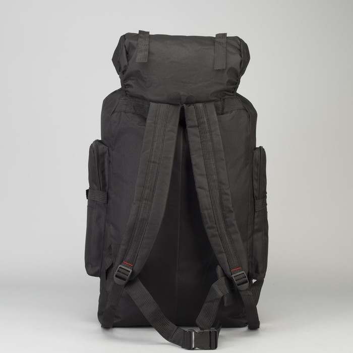 Рюкзак турист Спорт, 33*16*57, отд на шнурке, 5 н/карманов, черный