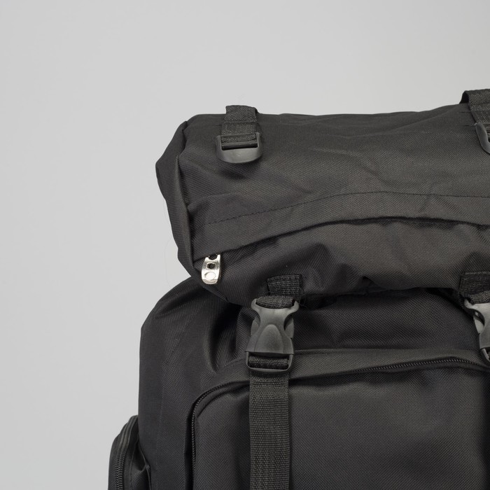 Рюкзак турист Спорт, 33*16*57, отд на шнурке, 5 н/карманов, черный