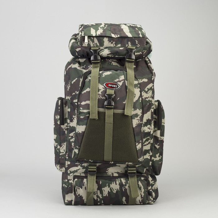 Рюкзак турист Пиксель, 30*14*57/60, отд на шнурке, 6 н/карманов, хаки