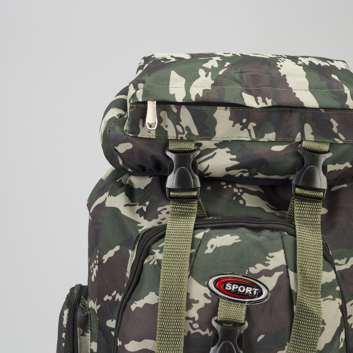 Рюкзак турист Пиксель, 30*14*57/60, отд на шнурке, 6 н/карманов, хаки