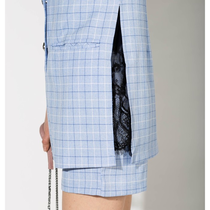 Костюм (жакет, шорты) женский 177 цвет голубой, р-р 42