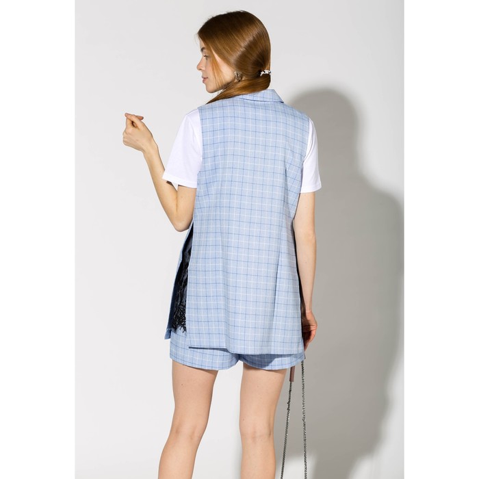 Костюм (жакет, шорты) женский 177 цвет голубой, р-р 44
