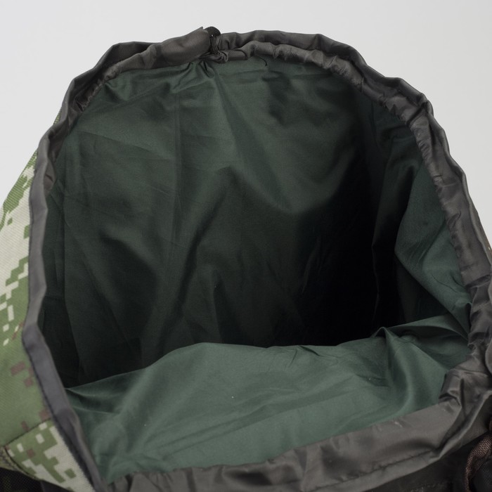 Рюкзак турист Милитари, 30*14*57/60, отд на шнурке, 6 н/карманов, св-хаки