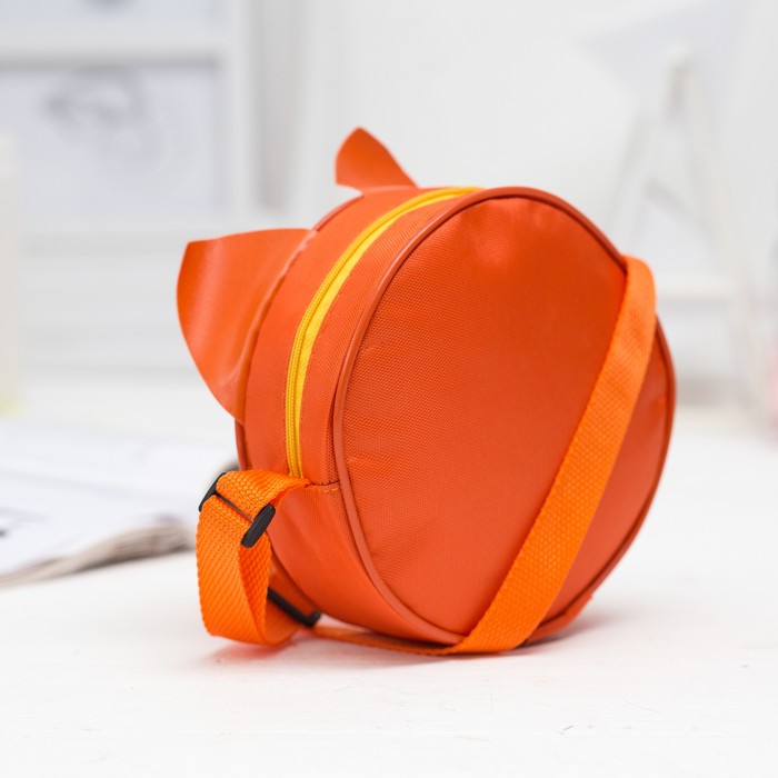 Сумочка детская круглая с ушками "Лисичка", 15,5 см