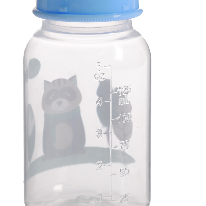 Набор детский «Первый подарок малышу», 6 предметов: бутылочка для кормления 125 мл, нагрудник, ёршик, прорезыватель, ложка, вилка, в подарочной упаковке