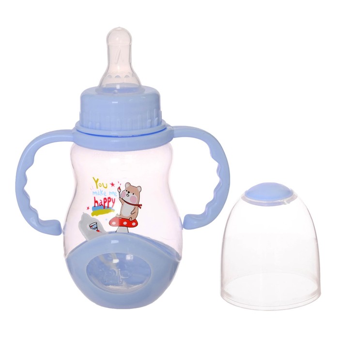 Набор бутылочек для кормления с ручками, 160 мл, от 0 мес., 3 шт., цвета МИКС