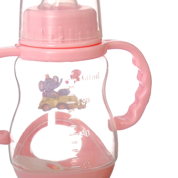 Набор бутылочек для кормления с ручками, 160 мл, от 0 мес., 3 шт., цвета МИКС