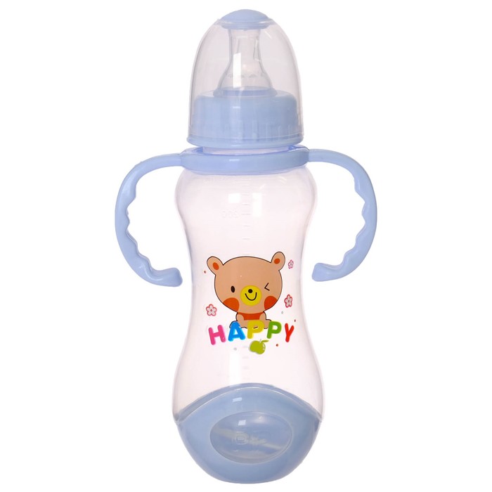 Набор бутылочек для кормления с ручками, 240 мл, от 0 мес., 3 шт., цвета МИКС