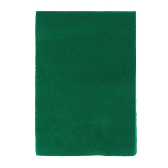 Фетр "Soft" набор 10 листов, 2 мм, 180г, 21х29,7см (зеленый)