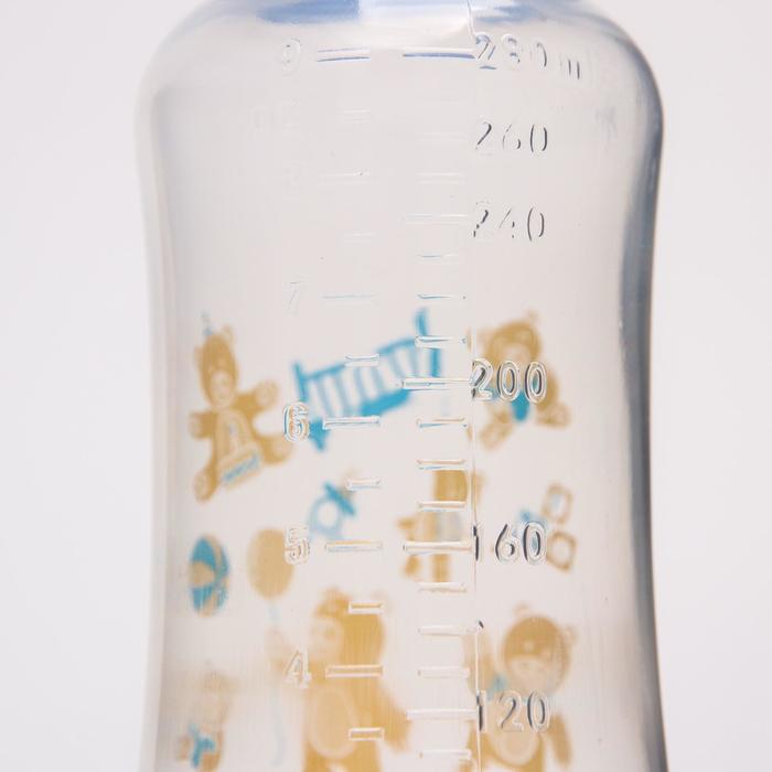 Набор бутылочек для кормления, 280 мл, от 0 мес., 3 шт., цвета МИКС