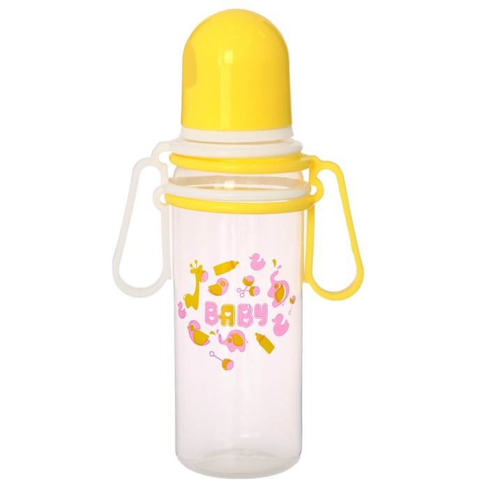 Набор бутылочек для кормления с передвижными ручками, 250 мл, от 0 мес., 3 шт., цвета МИКС