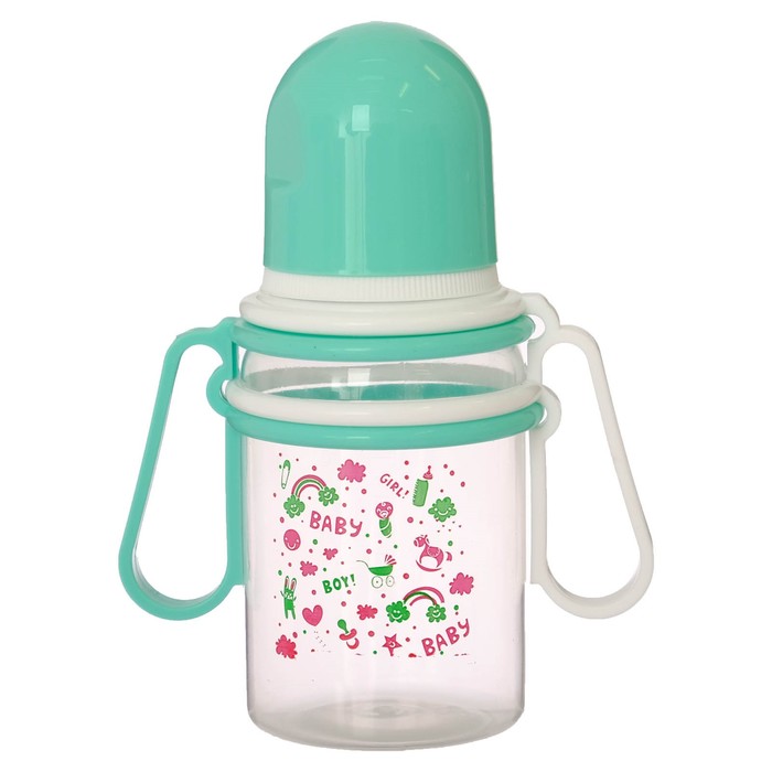 Набор бутылочек для кормления с передвижными ручками, 125 мл, от 0 мес., 3 шт., цвета МИКС