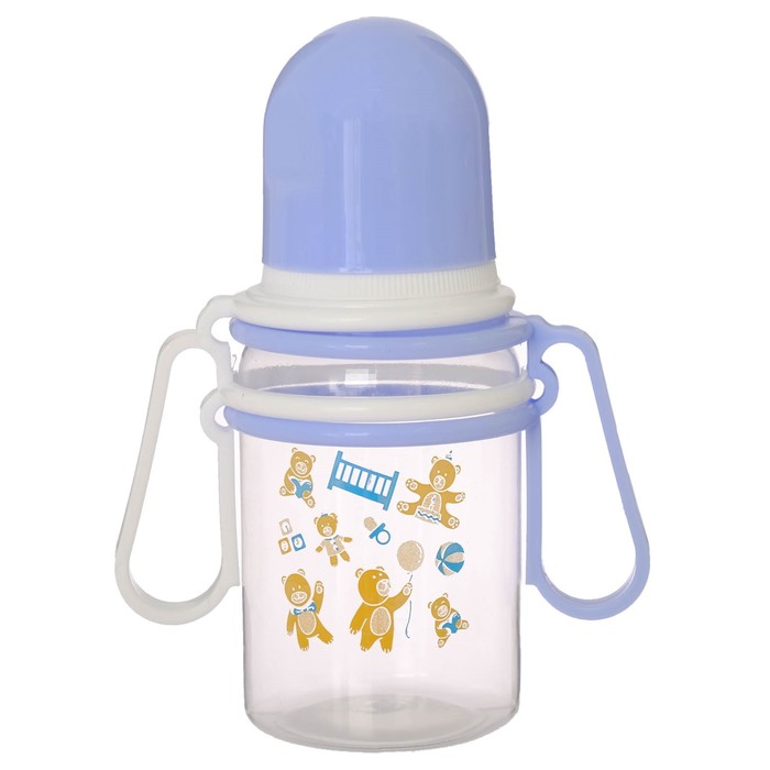 Набор бутылочек для кормления с передвижными ручками, 125 мл, от 0 мес., 3 шт., цвета МИКС