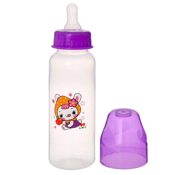 Бутылочка для кормления, 250 мл, от 0 мес., цвета МИКС