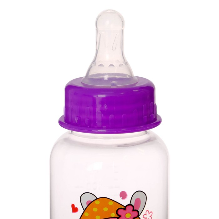 Бутылочка для кормления, 125 мл, от 0 мес., цвета МИКС