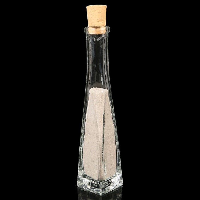 Ваза-пирамидка декоративная "Стрелки" 4 угольная, с белым наполнителем