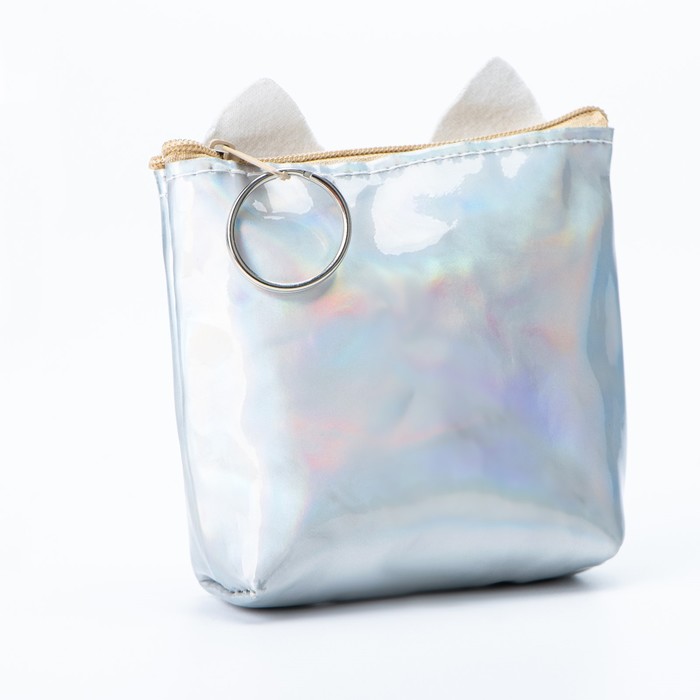 Кошелёк детский "Кошечка", зеркальный