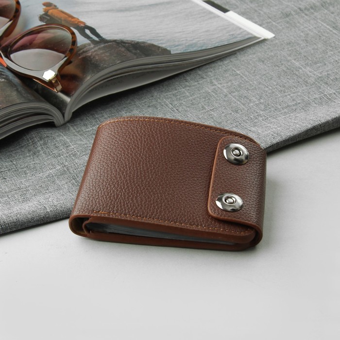 Портмоне мужское, 3 отдела, для карт, цвет коричневый