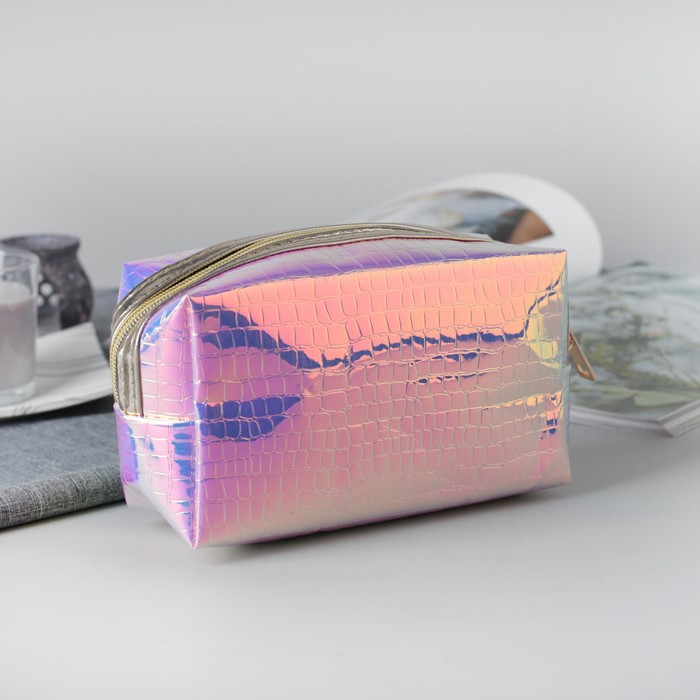 Косметичка дорожная «Перелив», отдел на молнии, ручка, разноцветный МИКС