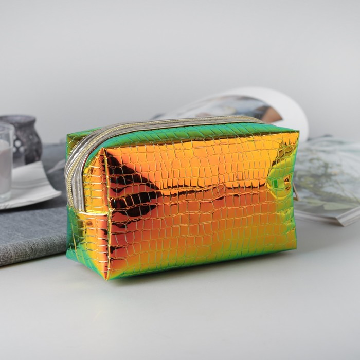 Косметичка дорожная «Перелив», отдел на молнии, ручка, разноцветный МИКС