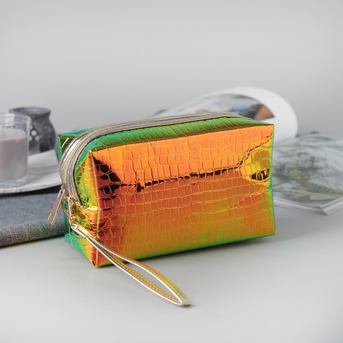 Косметичка дорожная «Перелив», отдел на молнии, ручка, разноцветный МИКС