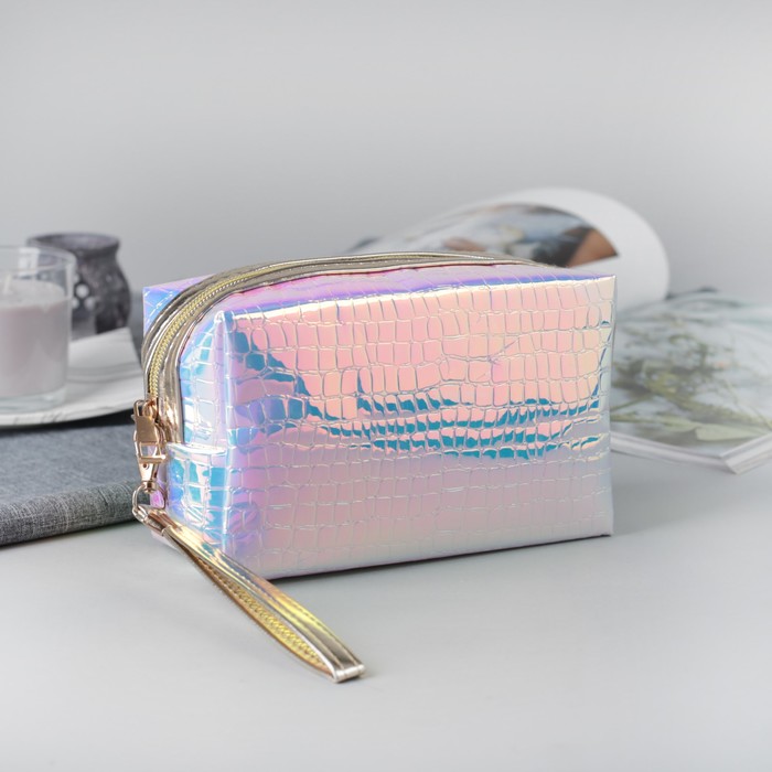 Косметичка дорожная «Перелив», отдел на молнии, ручка, разноцветный МИКС