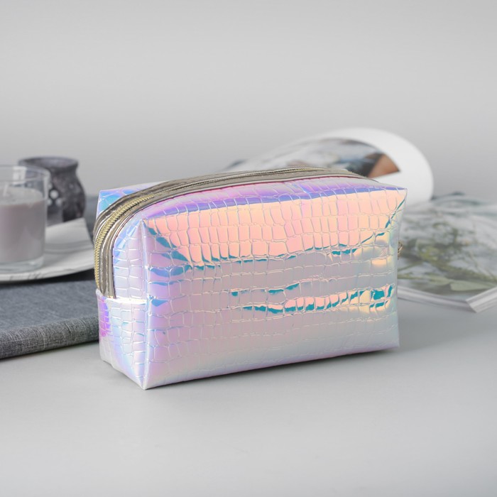 Косметичка дорожная «Перелив», отдел на молнии, ручка, разноцветный МИКС