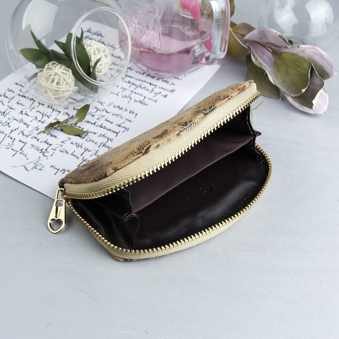 Кошелёк женский, 2 отдела на молнии, цвет кремовый