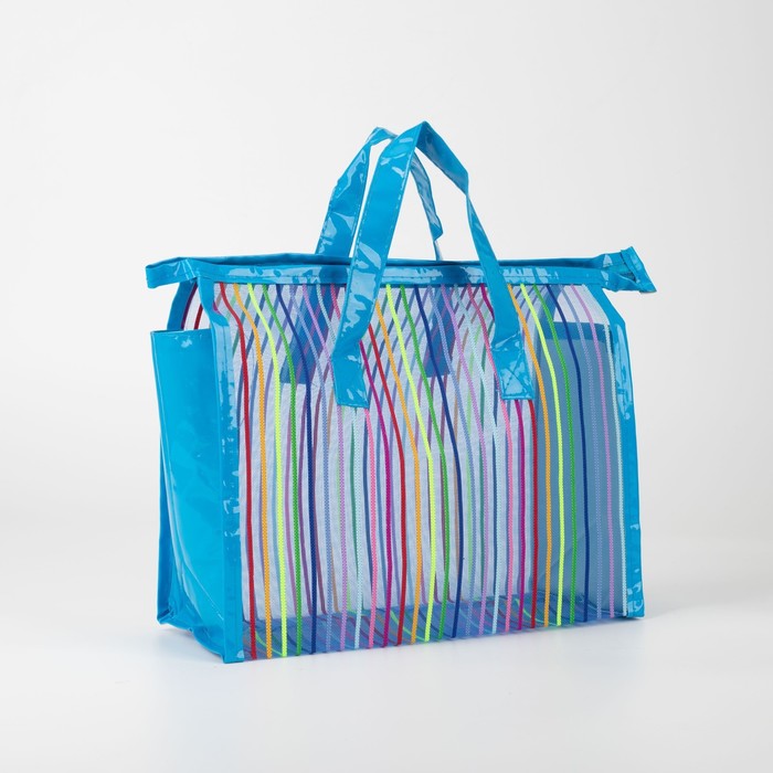 Косметичка банная «Радуга», отдел на молнии, ручки, цвет красный