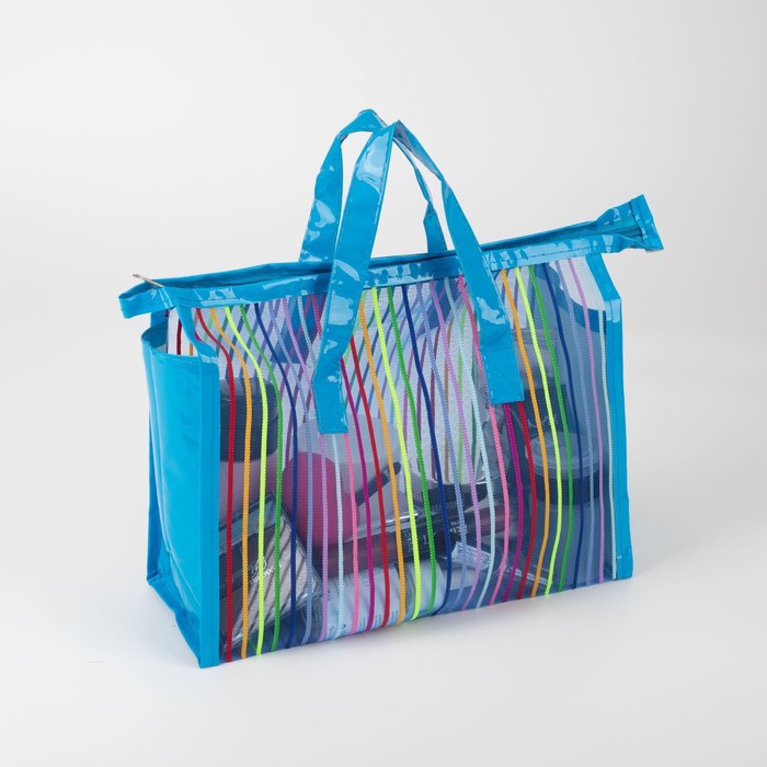 Косметичка банная «Радуга», отдел на молнии, ручки, цвет красный