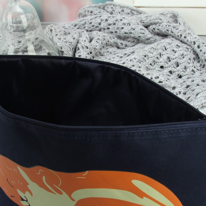 Сумка для обуви Зверята, 23*,0,5*33см, отдел на молнии, синий