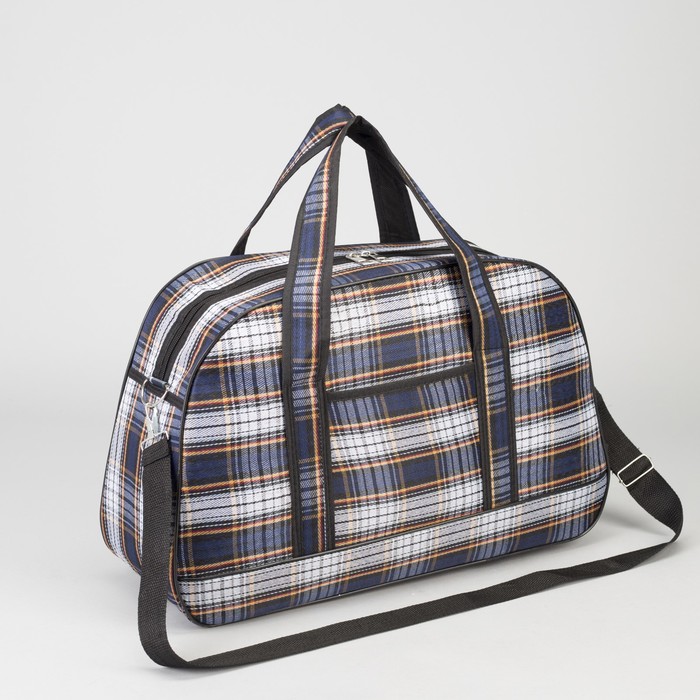 Сумка дорожная «Отдых», отдел на молнии, наружный карман, длинный ремень, цвет синий