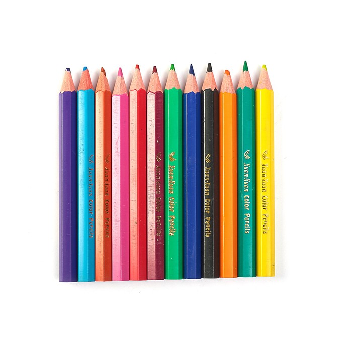 Карандаши 12цв МИНИ в картонной коробке МИКС заточенные ПЛАСТИКОВЫЕ