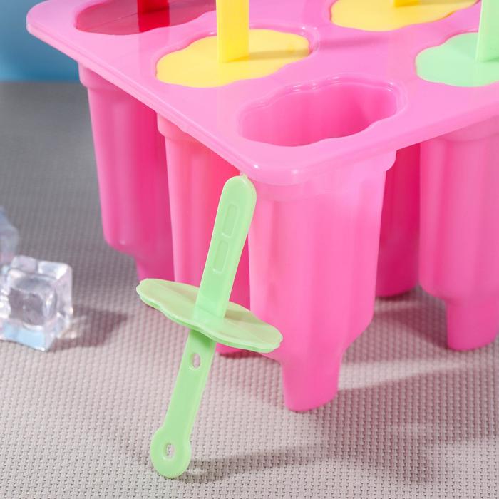 Форма для мороженого "Карусель", 6 ячеек, цвета МИКС