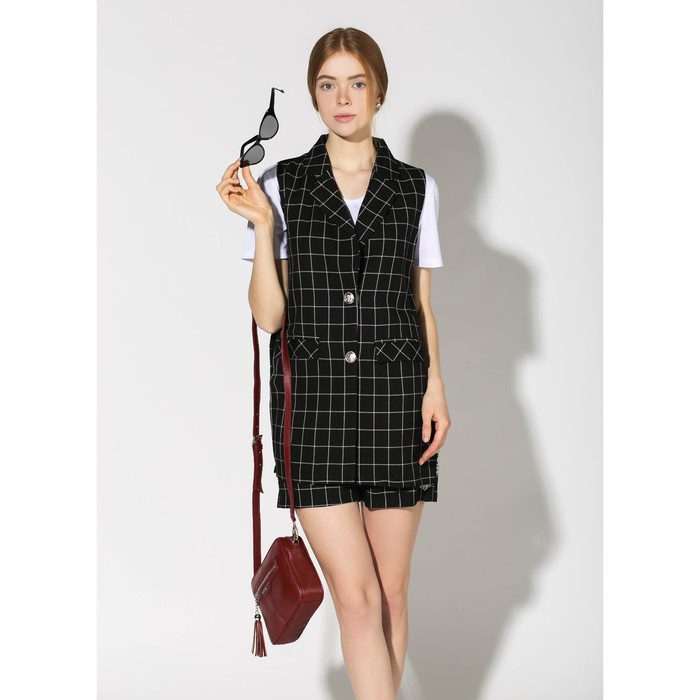 Костюм (жакет, шорты) женский 177 цвет чёрный, р-р 44