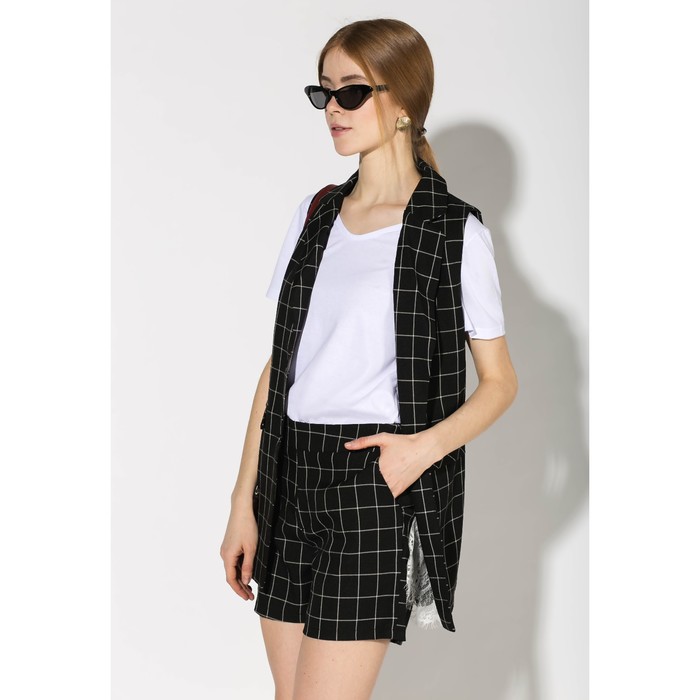 Костюм (жакет, шорты) женский 177 цвет чёрный, р-р 44