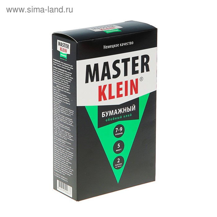 Клей обойный Master Klein, для бумажных обоев, 200 г master klein клей обойный master klein для флизелиновых обоев 200 г
