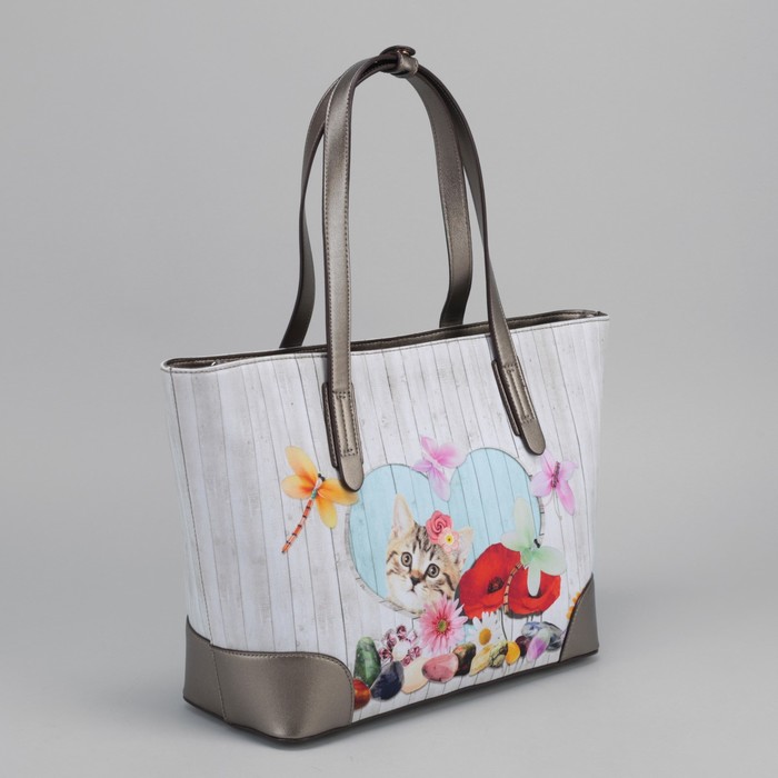 Сумка женская, отдел на молнии, цвет бронзовый