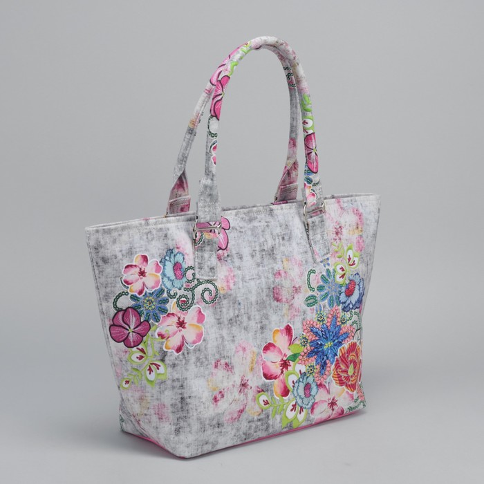 Сумка женская, отдел на молнии, цвет серый