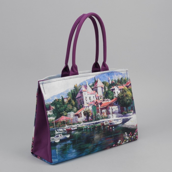 Сумка женская, отдел на молнии, цвет фиолетовый