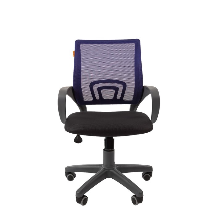 Офисное кресло Chairman 696, серый пластик, ткань синяя
