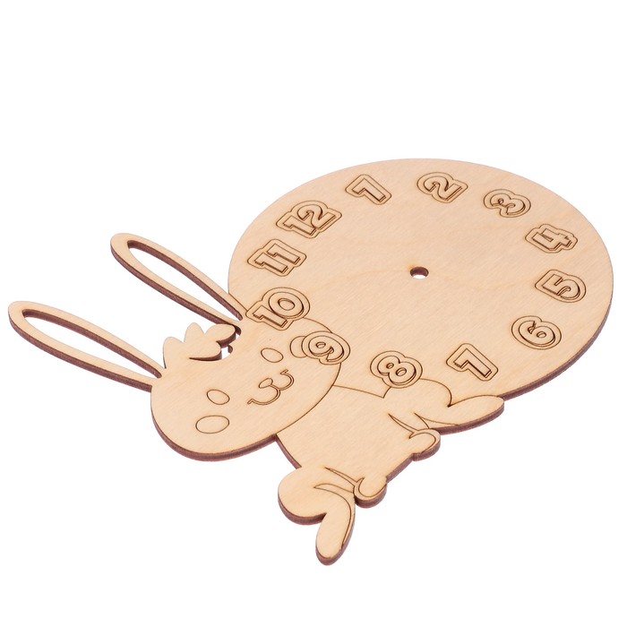 Основа для часов из фанеры "Зайчик" 15,5х13,5 см