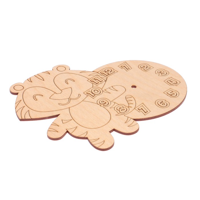 Основа для часов из фанеры "Тигренок" 18х15 см