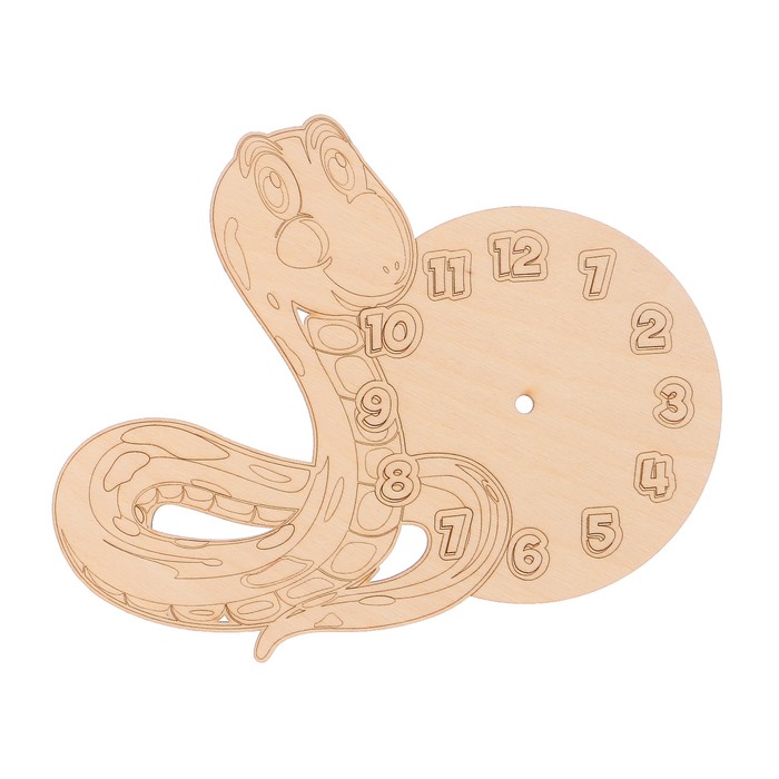 Основа для часов из фанеры "Змейка" 19,5х15,5 см