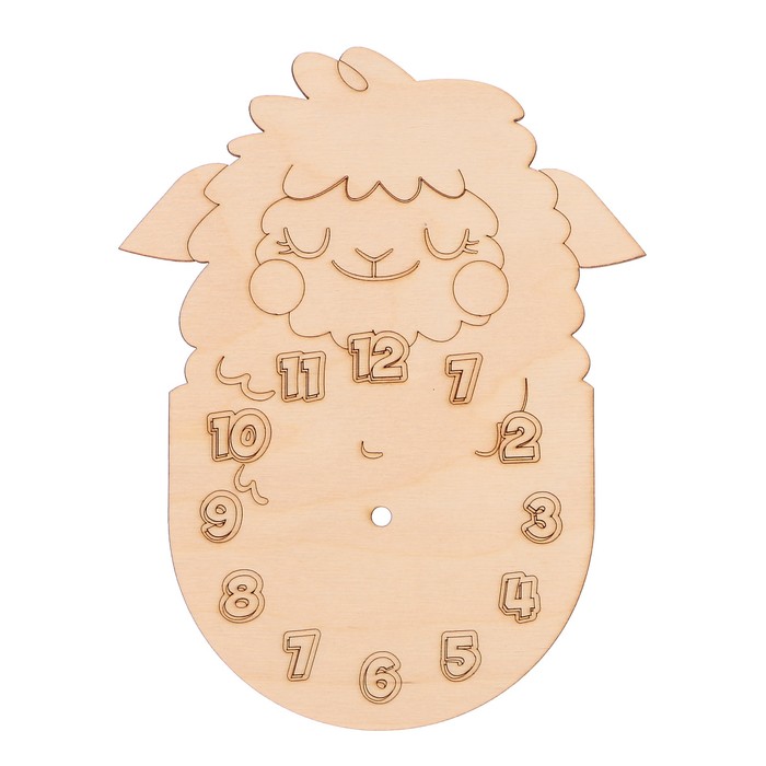 Основа для часов из фанеры "Овечка" 18,5х14 см