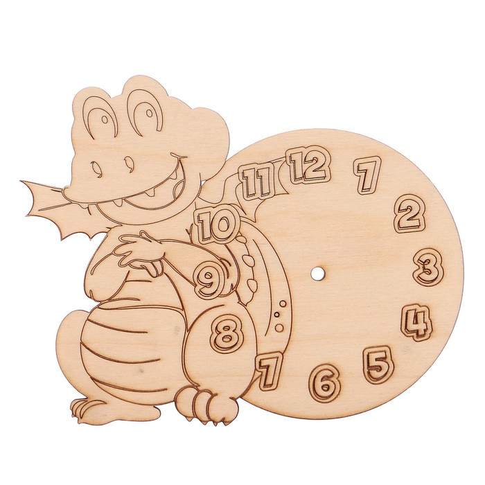 Основа для часов из фанеры "Дракончик" 17,5х14 см