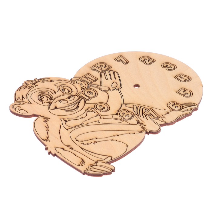 Основа для часов из фанеры "Обезьянка" 17х13,5 см