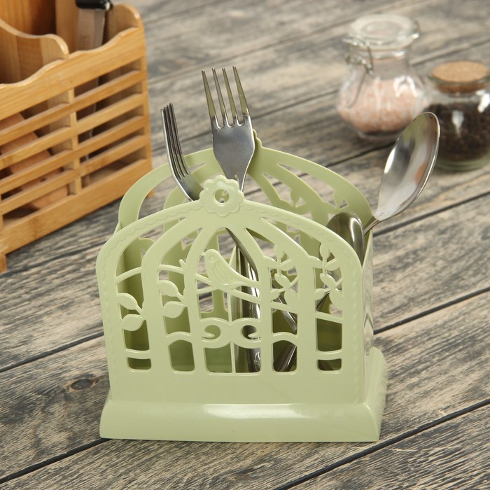 Сушилка для столовых приборов 2 отделения, цвета МИКС